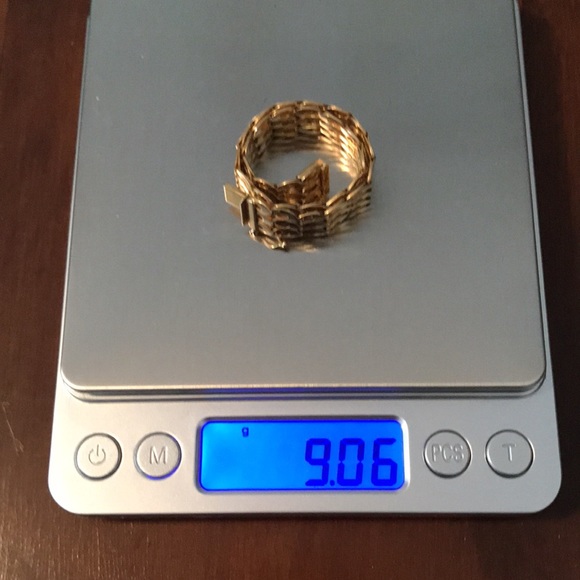 14K gold 7” panther link bracelet - Picture 7 of 7